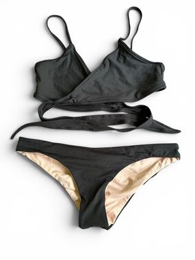 NWOT L*Space Chloe bikini set grey extra small